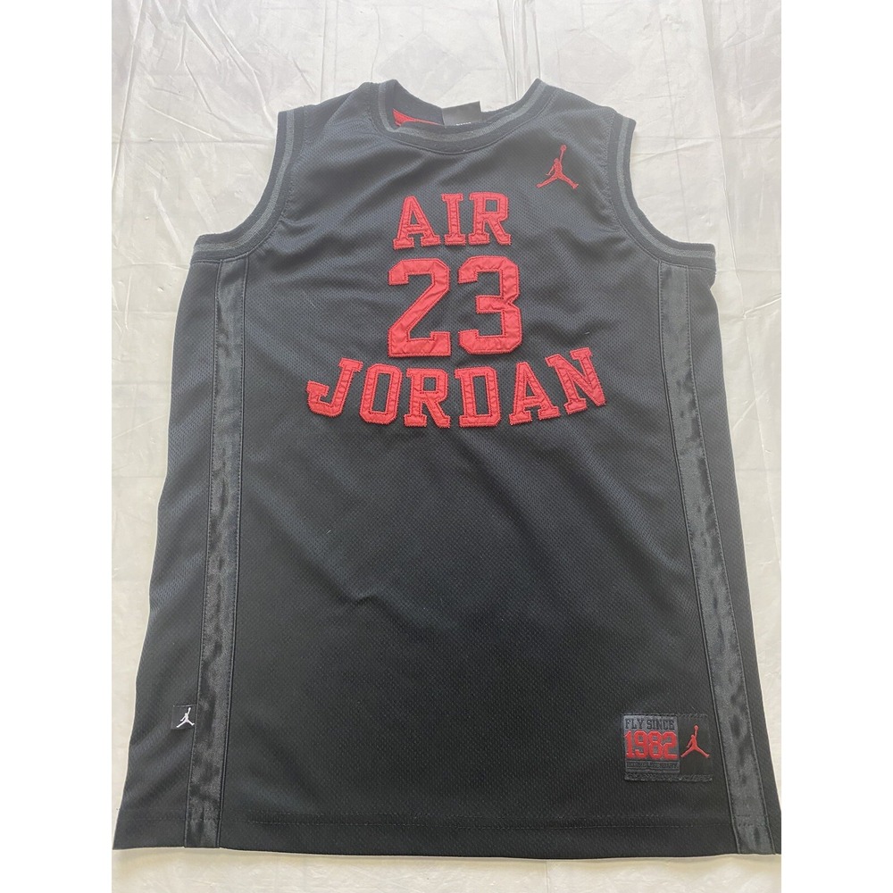Nike Air Jordan 23 Jumpman Jersey Sleeveless Black Youth Boys L Retro